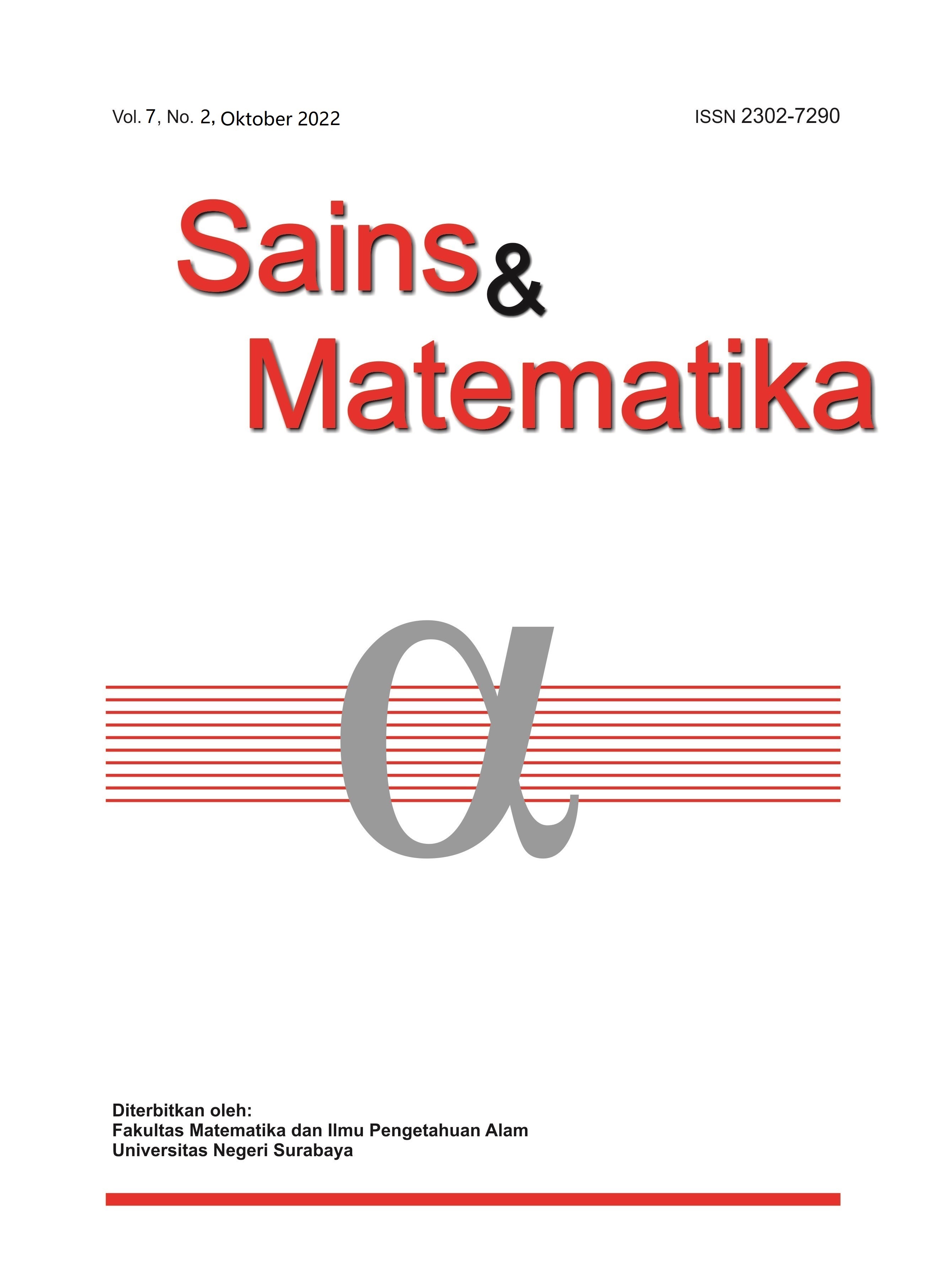 					View Vol. 7 No. 2 (2022): Oktober, Sains & Matematika
				