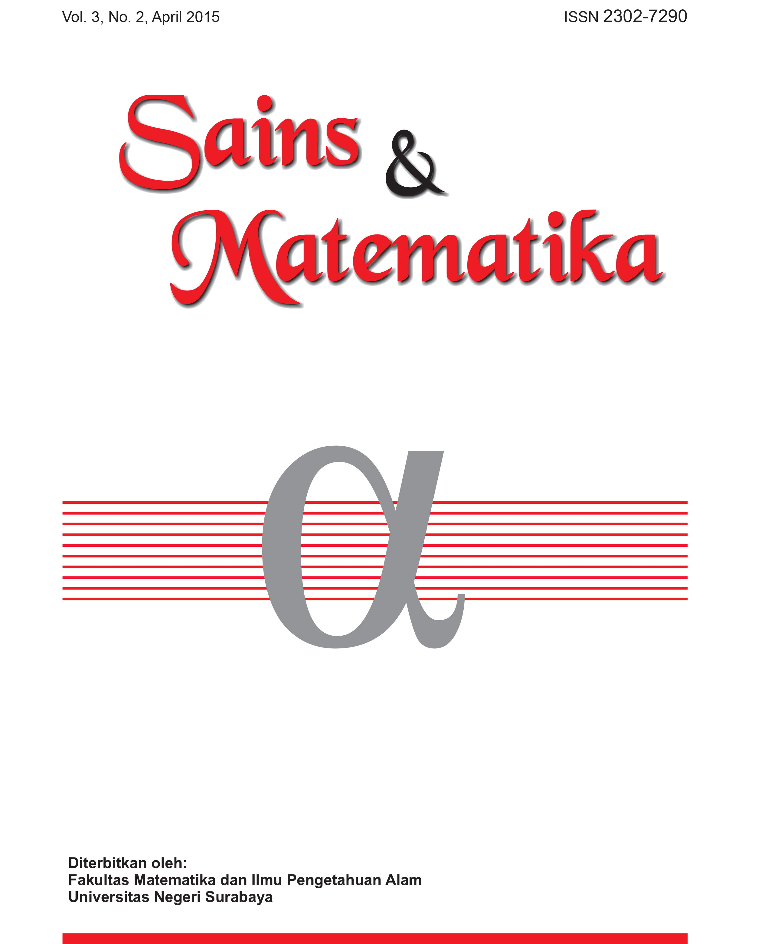 					View Vol. 3 No. 2 (2015): April, Sains & Matematika
				