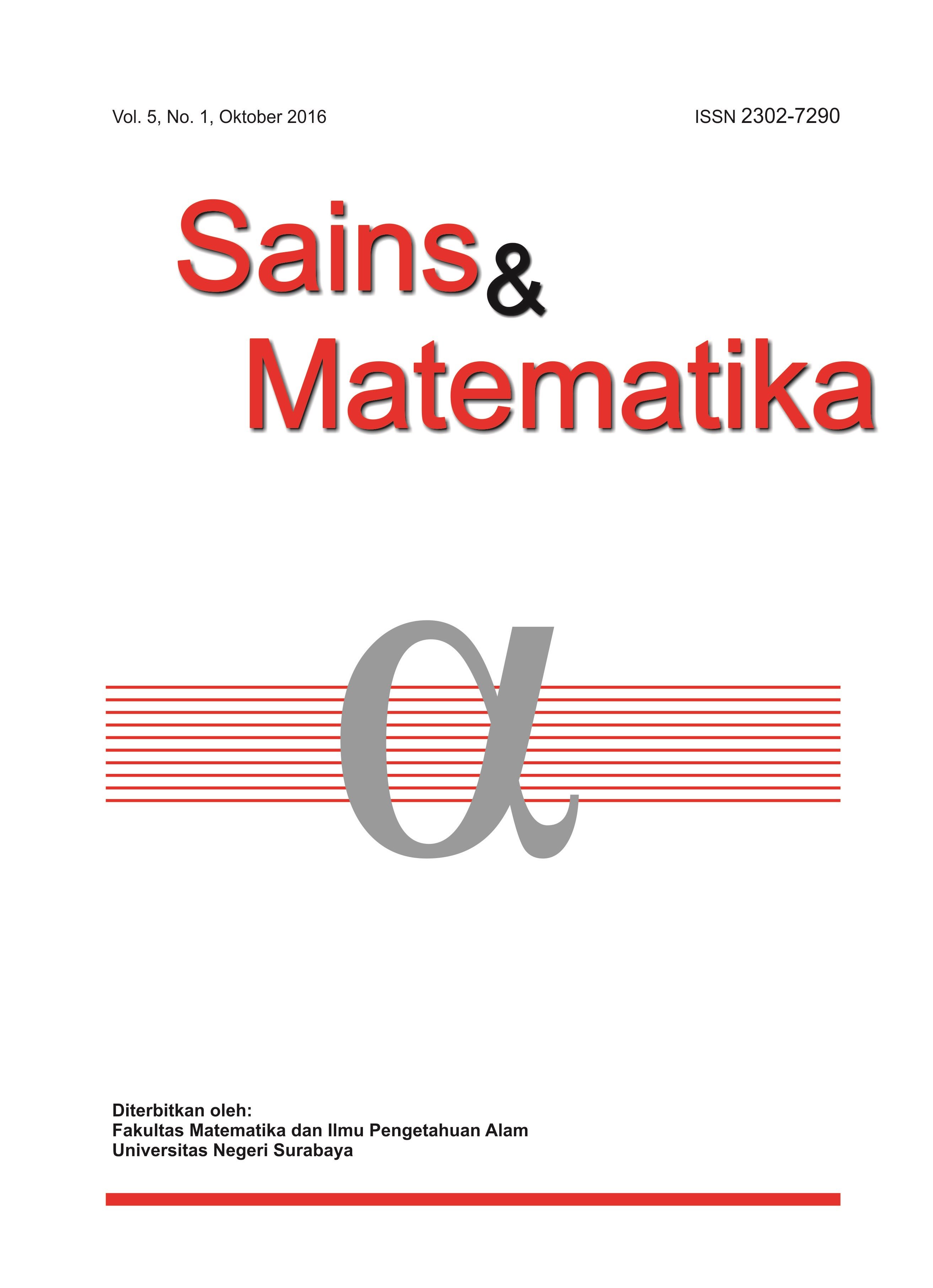 					View Vol. 5 No. 1 (2016): Oktober, Sains & Matematika
				