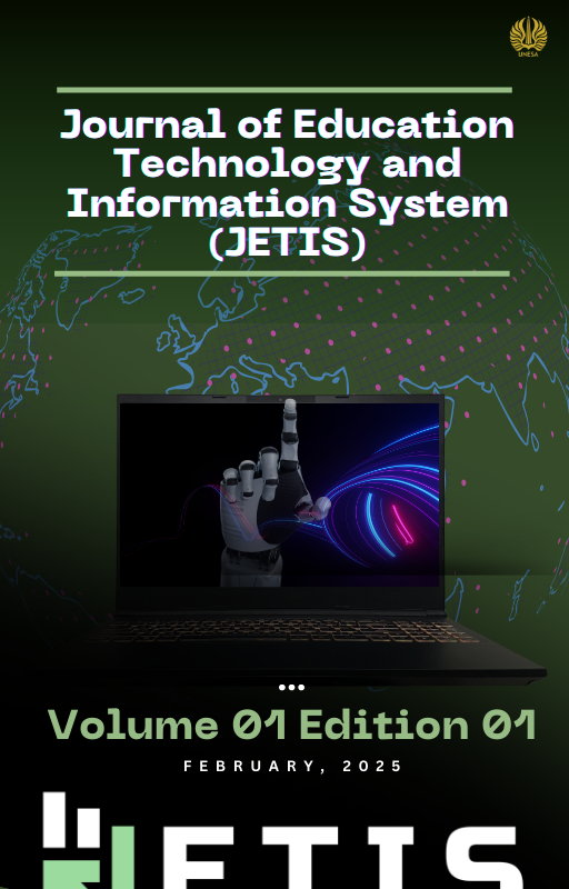 					View Vol. 1 No. 01 (2025): Journal of Education Technology and Information System (JETIS)
				