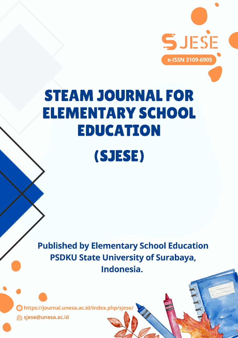 					View Vol. 2 No. 01 (2026): STEAM Journal for Elementary School Education
				