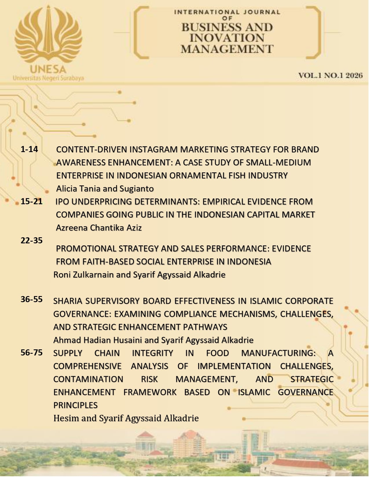 					View Vol. 1 No. 1 (2026): International Journal of Business and Innovation Management
				