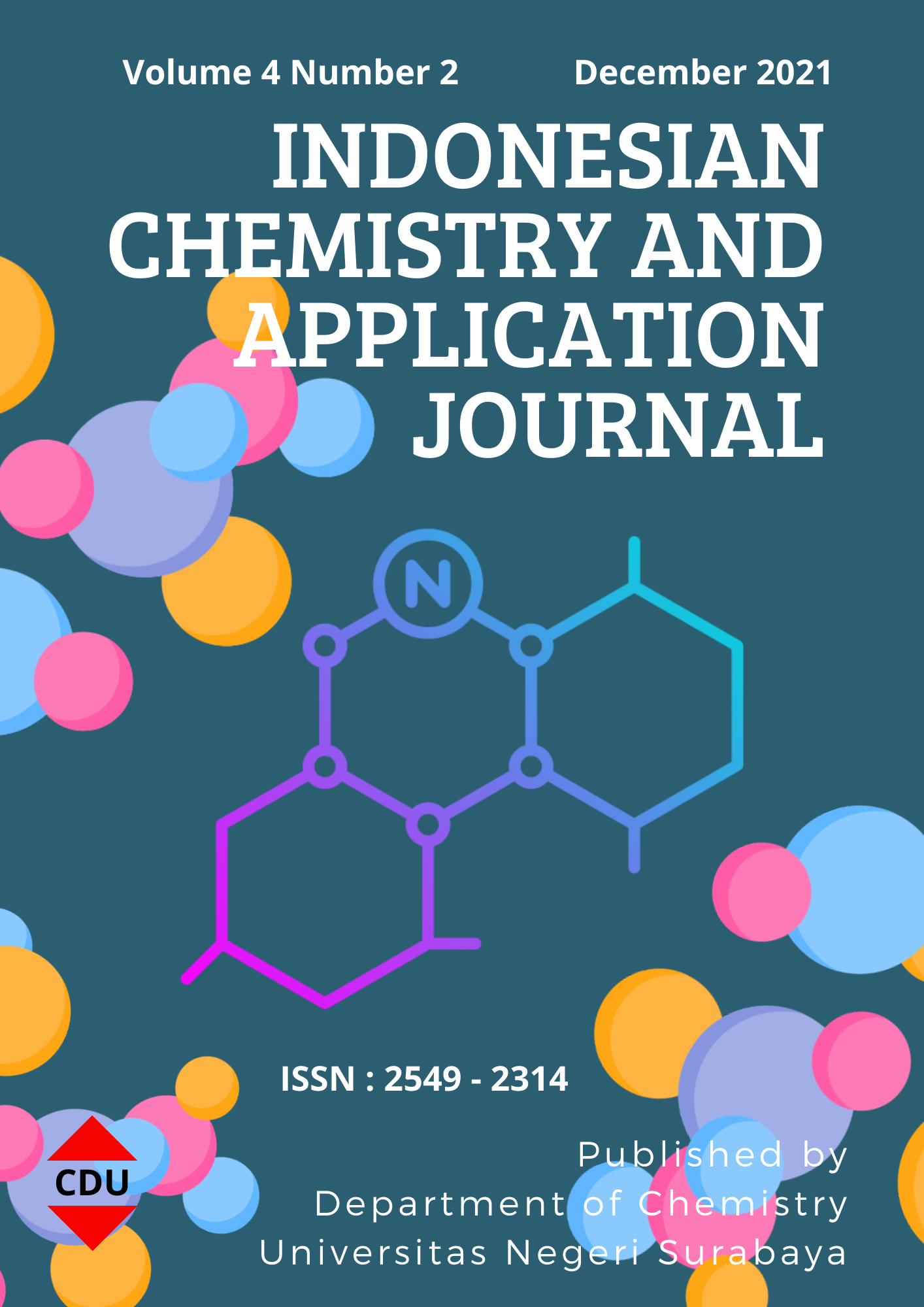 					View Vol. 4 No. 2 (2021): Indonesian Chemistry and Application Journal
				