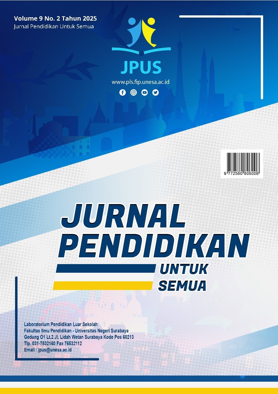 					Lihat Vol 9 No 2 (2025): Jurnal Pendidikan Untuk Semua, Oktober 2025
				
