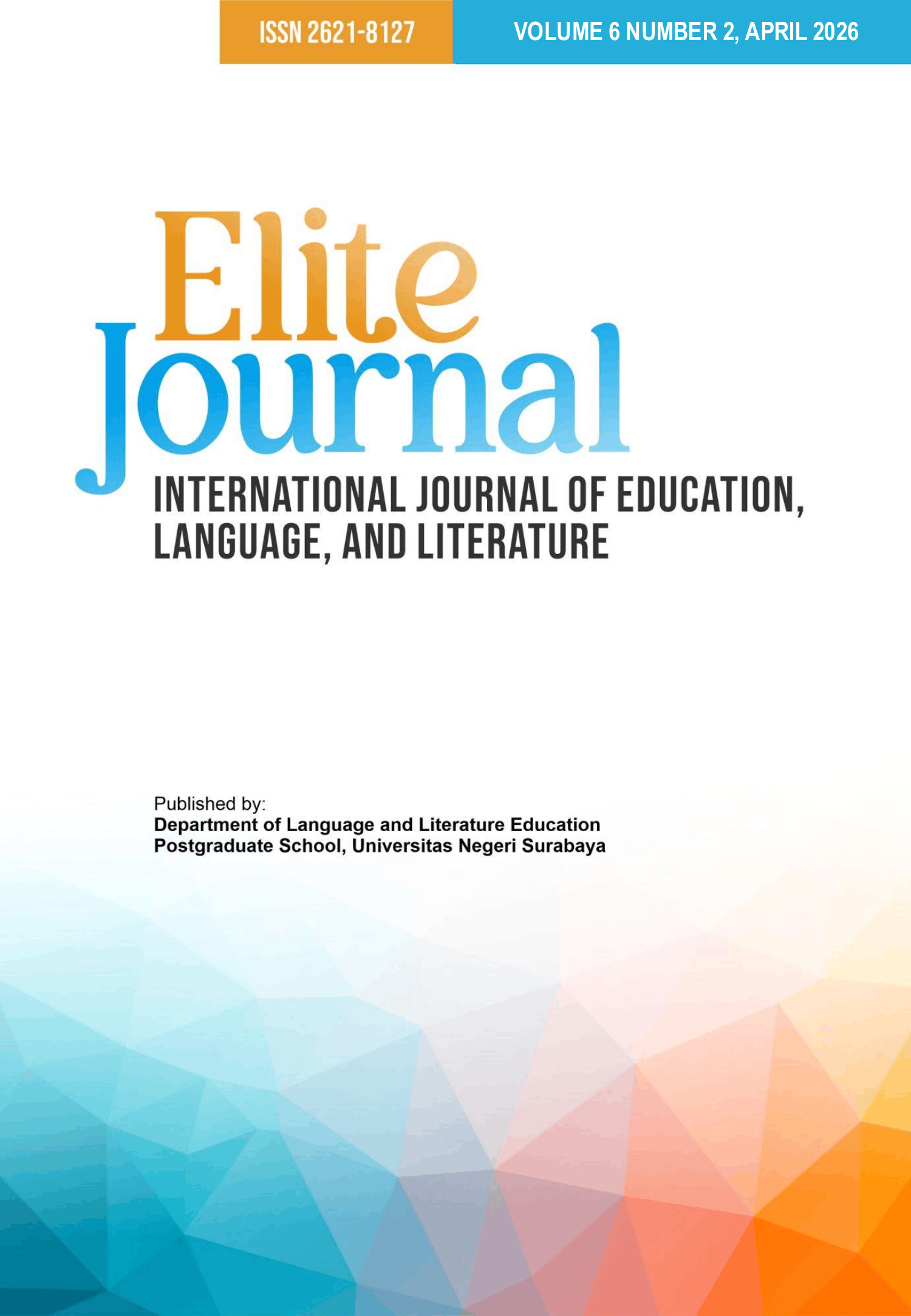 					View Vol. 6 No. 2 (2026): ELite Journal (Volume 6 Number 2, April 2026)
				