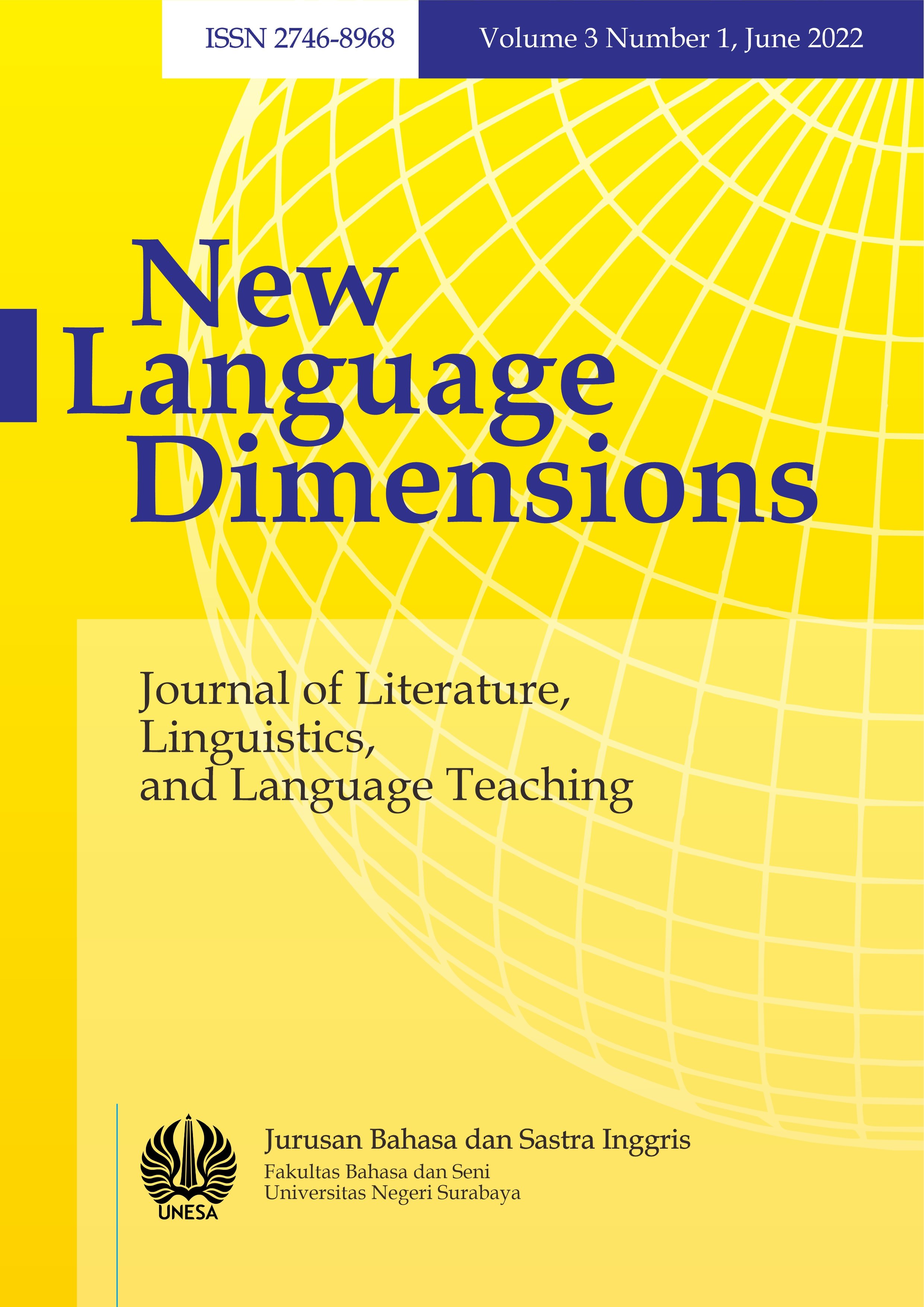 					View Vol. 3 No. 1 (2022): New Language Dimensions Vol. 3 No. 1, June 2022
				
