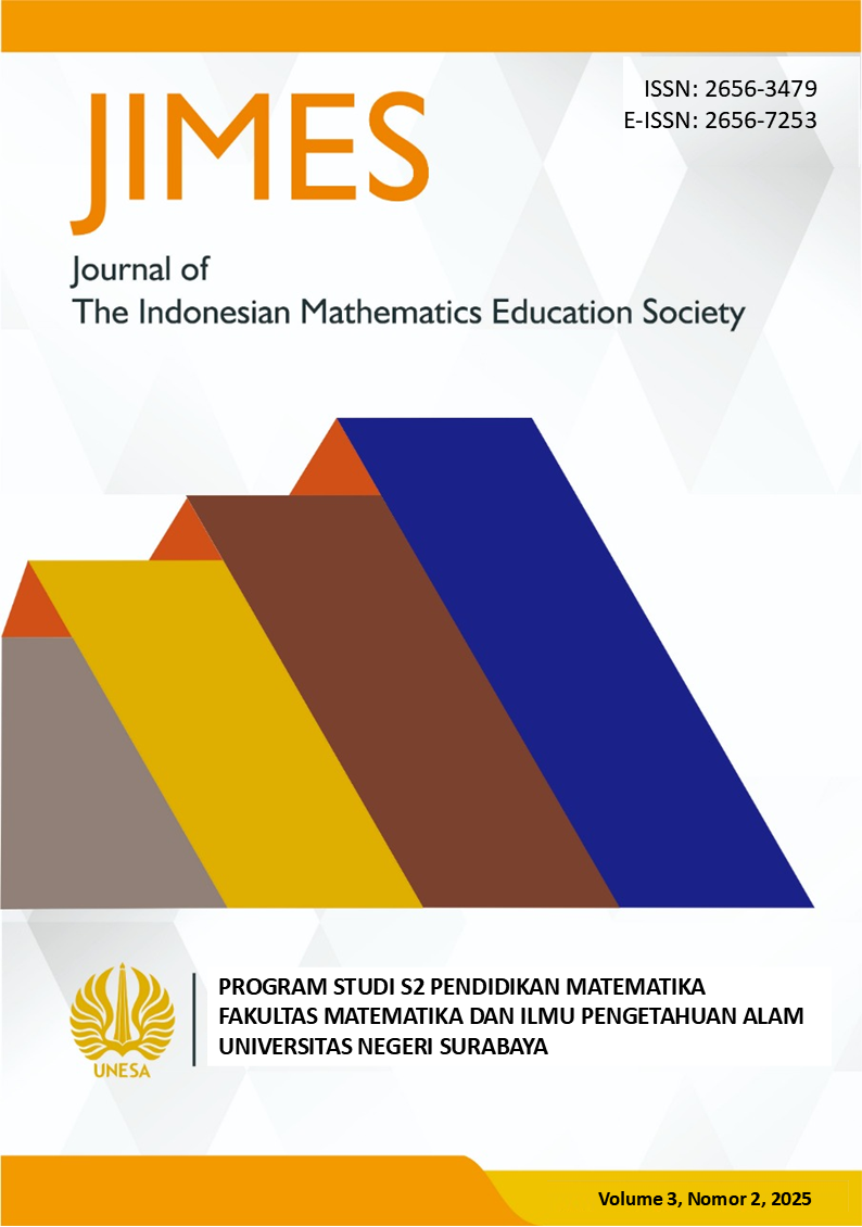 					View Vol. 3 No. 2 (2025): Journal of the Indonesian Mathematics Education Society (On Progress)
				